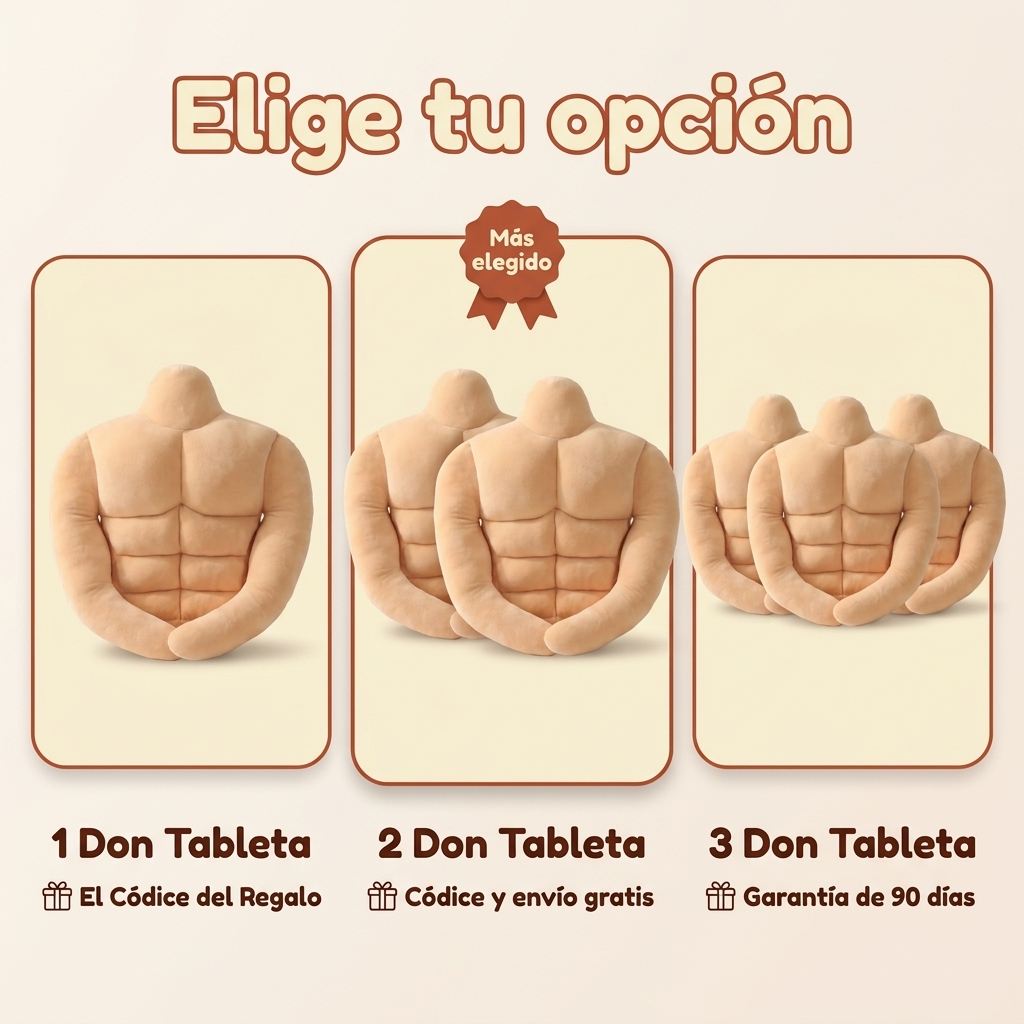 Almohada Peluche Don Tableta con Abdominales